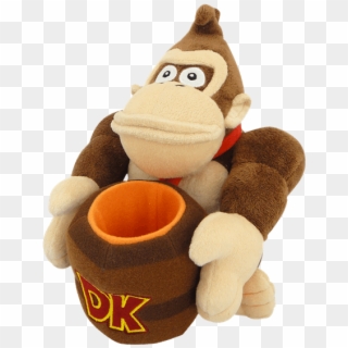 Donkey Kong With Barrel 8 Plush - Peluche De Donkey Kong, HD Png Download