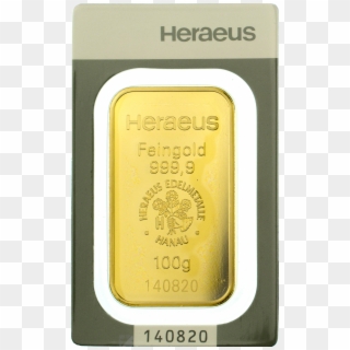 Heraeus Gold Bar - Silver, HD Png Download