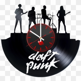 Daft Punk Band Handmade Vinyl Record Wall Clock Big - Daft Punk Ft Jay Z Computerized, HD Png Download