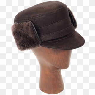 New Elmer Fudd Hat Black Leather Sku Sheepskin Northern - Wool, HD Png Download