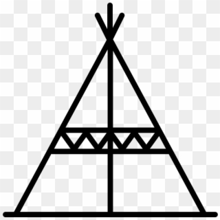 Teepee Rubber Stamps Stampmore - Black And White Teepee Clip Art, HD Png Download