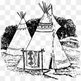 Medium Image - Native American Teepee Coloring Page, HD Png Download