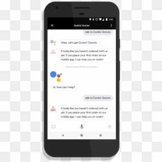 Dunkin Donuts In Google Assistant - Workplace Bots, HD Png Download