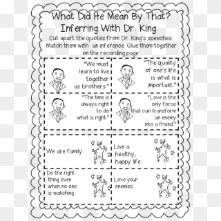 First Grade Wow - Martin Luther King Day 2nd Grade Activities, HD Png Download