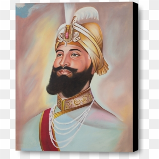 This Gorgeous Guru Gobind Singh Ji Artwork Is Inspired - Shri Guru Gobind Singh Ji Painting, HD Png Download