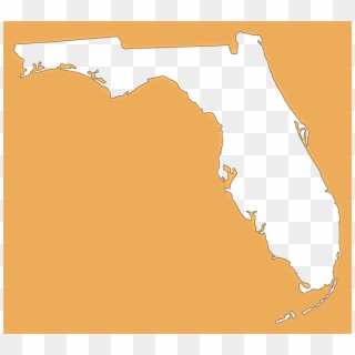 A Plain Frame Map Of Florida - Transparent Florida Png, Png Download