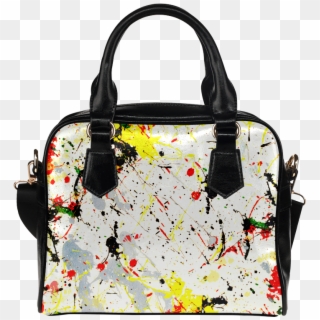 Yellow & Black Paint Splatter Shoulder Handbag By - Gifts For Chihuahua Lovers, HD Png Download