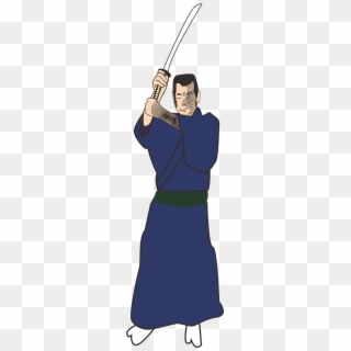 Samurai Katana Sword Weapon - Cartoon, HD Png Download