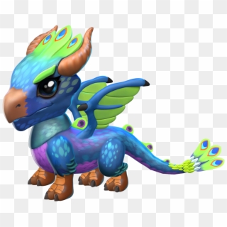 Peacock Dragon Baby - Dragon Mania Legends Dragon Pavo Real, HD Png Download