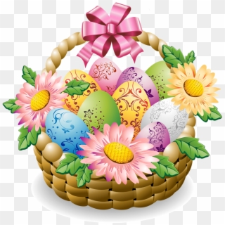 Country Clipart Easter Basket Free For Download On - Panier De Paques Clipart, HD Png Download