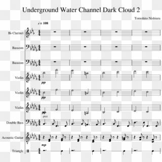 Underground Water Channel Dark Cloud 2 Sheet Music - Sheet Music, HD Png Download