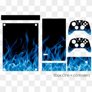 Blue Flames Xbox Skin Sticker - Blue Flame Computer Background, HD Png Download