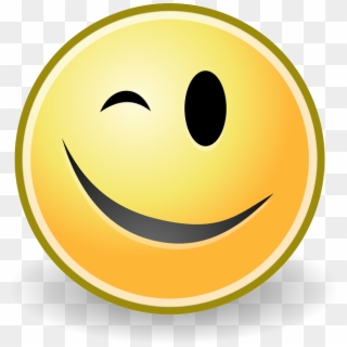 Smiley Png - Winking Face Cartoon, Transparent Png
