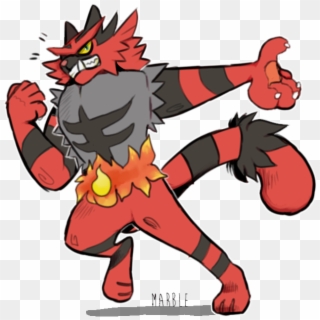 View Incineroar By Marble Cat Paws ,, HD Png Download