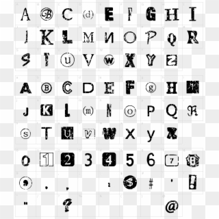 Font Characters - Ransom Notes Font Types, HD Png Download