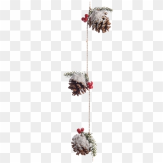 Pinecone Garland With Berries And Snow, HD Png Download