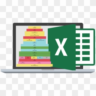 Stack On Laptop With Excel Logo - Logo Microsoft Excel, HD Png Download