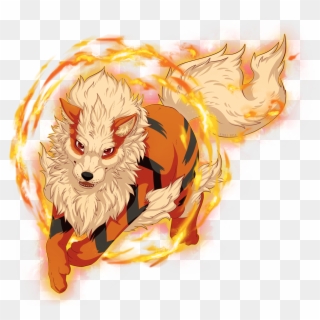 #059 Arcanine Used Flame Charge And Fire Blast - Flame Pokemon, HD Png Download