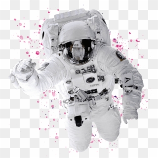 Astronaut White Black Background, HD Png Download