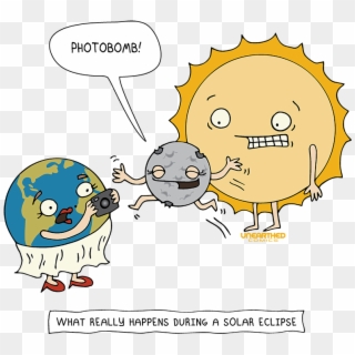 Women's Solar Eclipse Racerback Tank - Cartoon, HD Png Download
