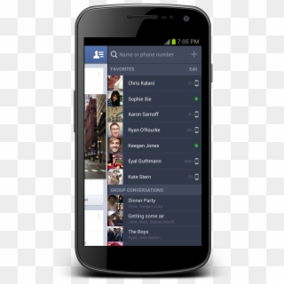 Smartphone Black Png Image - Android Contact List Ui, Transparent Png