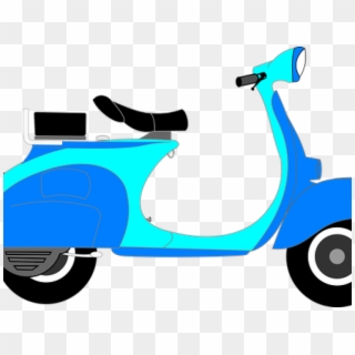 Scooter Clipart Scotter - Clipart Blue Scooter, HD Png Download