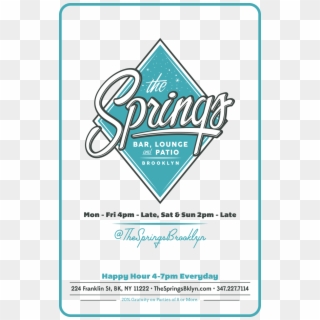 The Springs Menu-cover - Poster, HD Png Download