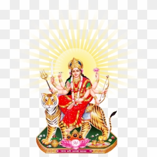 Goddess Durga Maa Sun - Durga Mata Png, Transparent Png