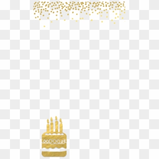Gold Birthday Cake Png, Transparent Png