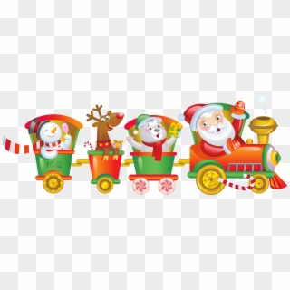 Christmas Train Clipart Free, HD Png Download