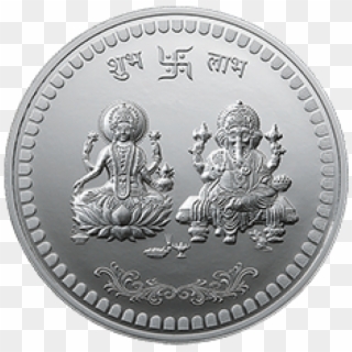 Silver Coin Laxmi Ganesh , Png Download - Silver Coin Laxmi Ganesh, Transparent Png