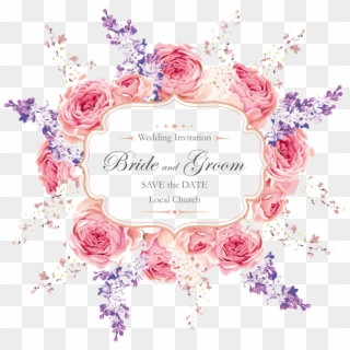 Wedding Text Png - Flower Card Wedding Invitation Png, Transparent Png