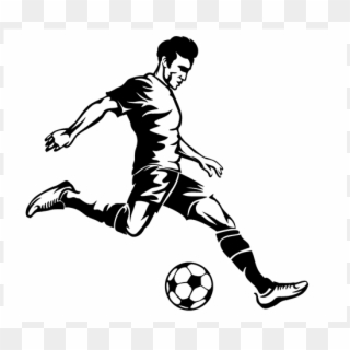 695 X 460 9 - Kicking A Soccer Ball Drawing, HD Png Download