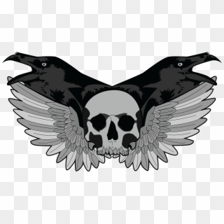 Skull Clipart Raven - American Crow, HD Png Download