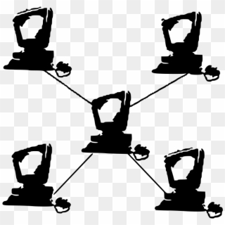 Computer Clipart Black And White In Network Topology, HD Png Download