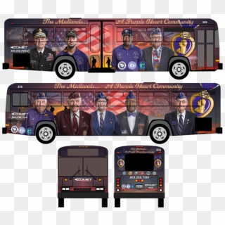 The Purple Heart Bus Project - Bus, HD Png Download