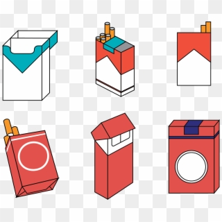 Cigarette Pack Tobacco Illustration - Cigarette Pack Illustration, HD Png Download