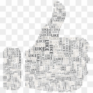 This Free Icons Png Design Of Like Thumbs Up Word Cloud, Transparent Png