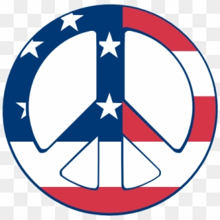 Scalable Vector Graphics Us Flag Peace Symbol Scallywag - Us Peace Sign, HD Png Download