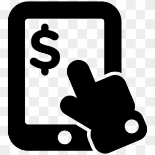 Hand Pointing To Dollar Sign On Tablet Device Comments - Payment Icon Transparent Background, HD Png Download