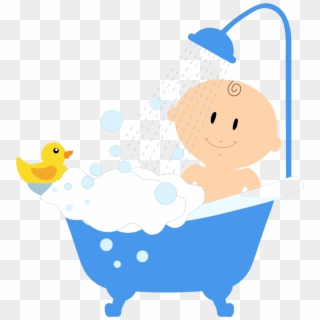 Transparent Stock Baby Transparent Image Png Arts - Clipart Baby Taking A Bath, Png Download