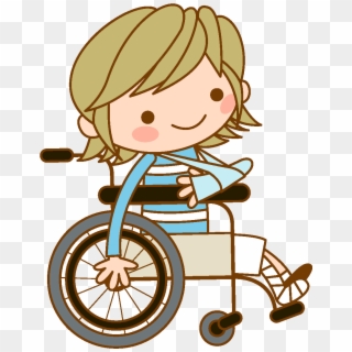 Cartoon Patient Wheelchair Element - Nurse And Patient Clipart Png, Transparent Png