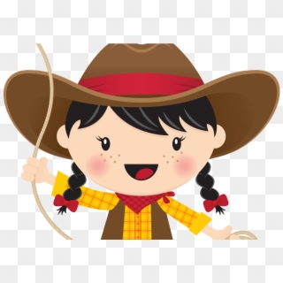 Black Hair With Lasso Vaqueros Pinterest Black Hair, - Cowboy And Cowgirl Clipart, HD Png Download
