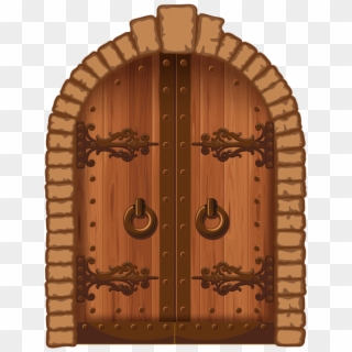 Clipart Barn Open Door - Wooden Door Clipart, HD Png Download