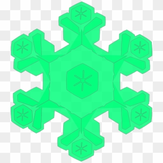 Green Snowflake Clip Art - Clip Art, HD Png Download