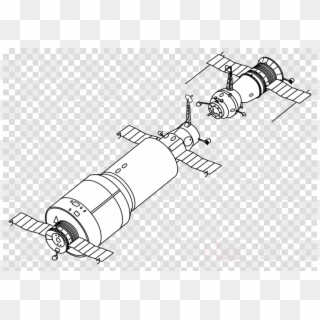 Salyut 1 First Space Station Clipart International, HD Png Download