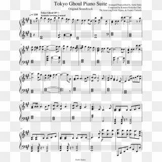 Tokyo Ghoul Piano Suite Sheet Music Composed By Arranged/transcribed - Lost In Japan Piano Sheet Music, HD Png Download
