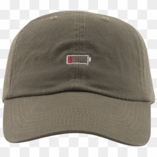 Low Battery Hat Olive, HD Png Download