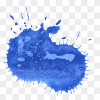 Blue Paint Splatter Png - Illustration, Transparent Png