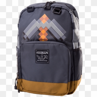 Pickaxe Adventure Grey Backpack - Minecraft Backpack Pickaxe Adventure Grey, HD Png Download